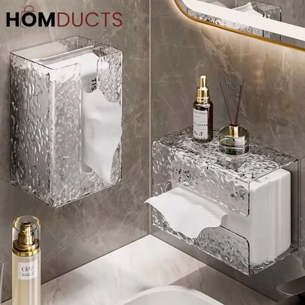Luxury Wall Mounted Transparent Tissue Box