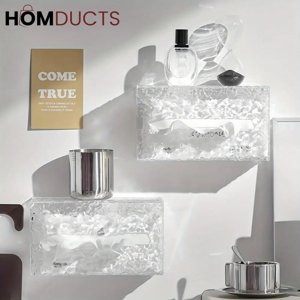 Luxury Wall Mounted Transparent Tissue Box