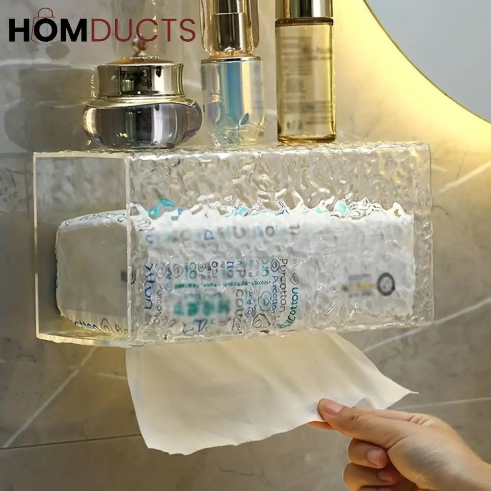 Luxury Wall Mounted Transparent Tissue Box