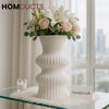 Luxury White Wave Vase – Modern Curved Decorative Flower Vase for Home & Office Décor