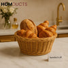 Luxury Wicker Bread Basket – Premium Handmade Rattan Basket for Bread & Croissants