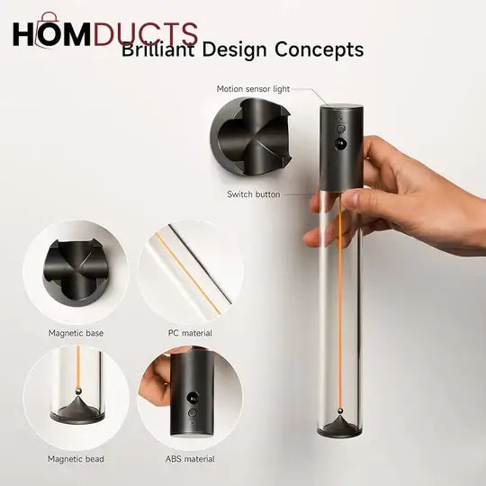 Magnetic Cordless LED Light - Touch-Activated, Wall-Mounted Decor