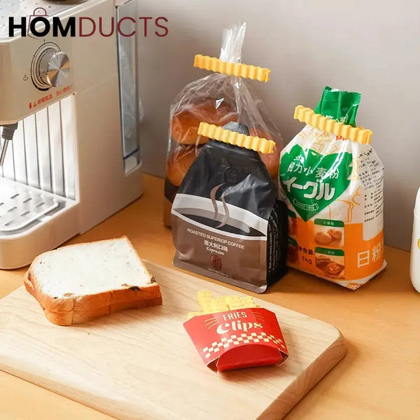 Magnetic French Fries Style Food Sealing Clips (12Pcs)