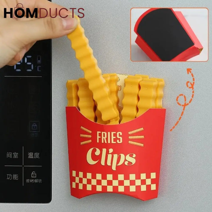 Magnetic French Fries Style Food Sealing Clips (12Pcs)