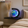 Magnetic Levitating RGB Globe – C-Shaped Floating LED World Map Decor