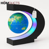 Magnetic Levitating RGB Globe – C-Shaped Floating LED World Map Decor
