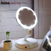 Magnifying Table Top Led Mirror J & C Organizer