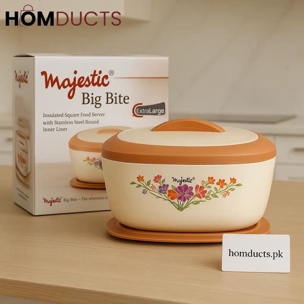 Majestic Big Bite Extra Large Hotpot – Premium Insulated Food Server with Stainless Steel Inner