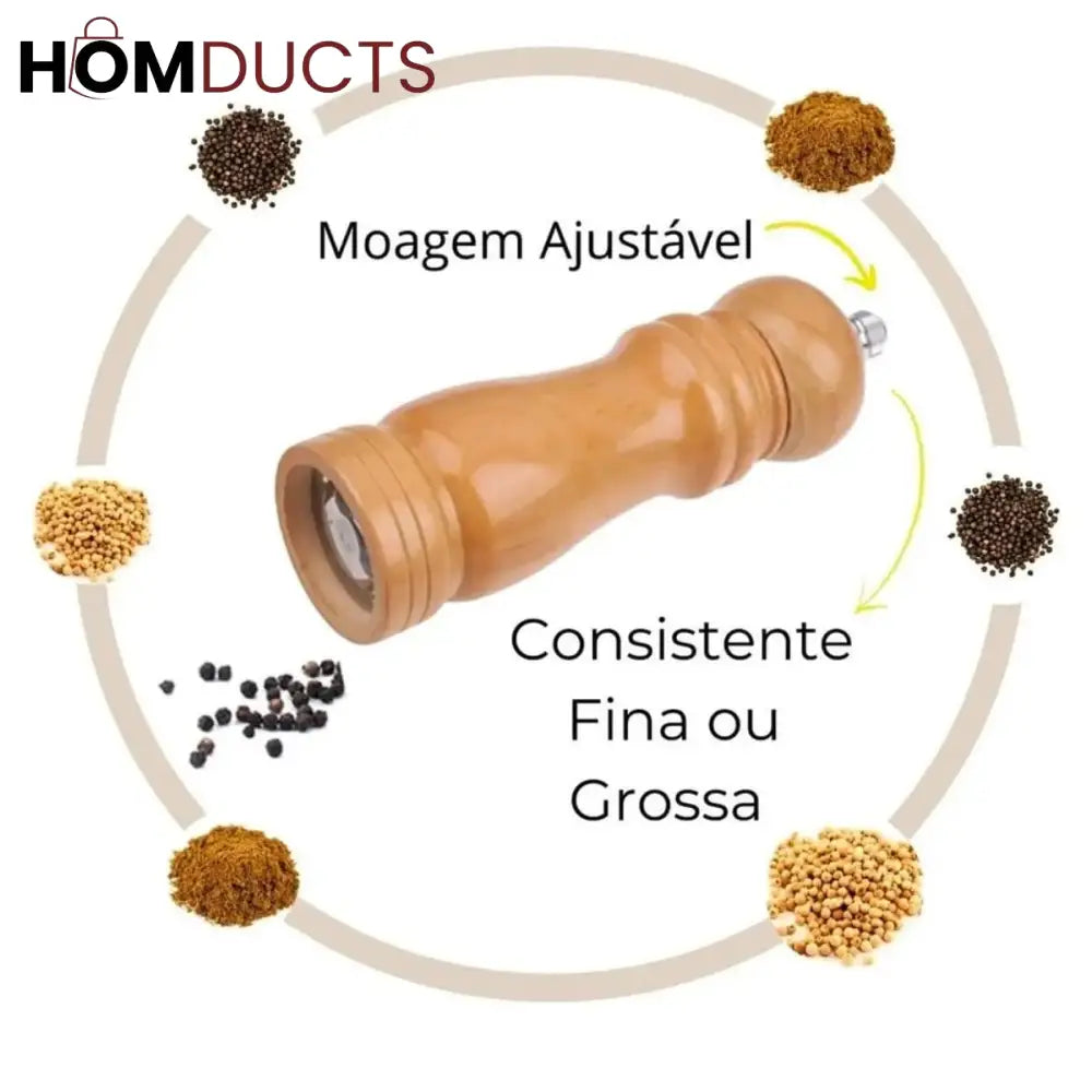 Manual Wooden Pepper Grinder