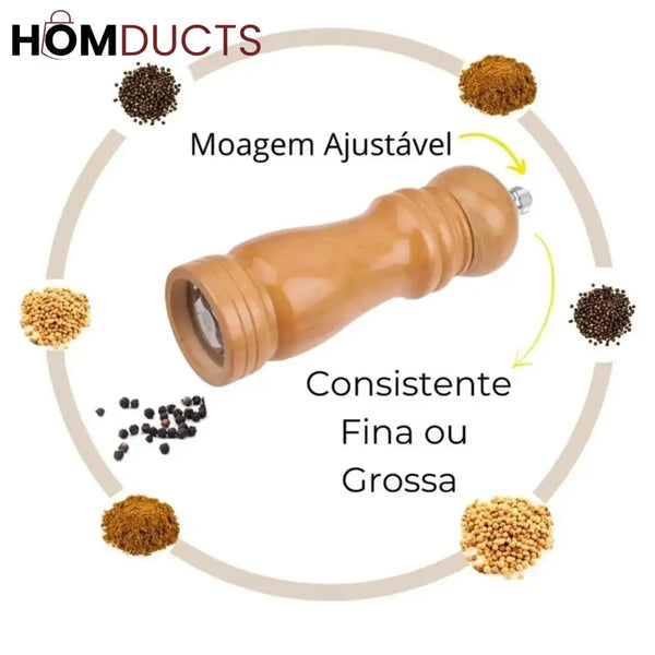 Manual Wooden Pepper Grinder