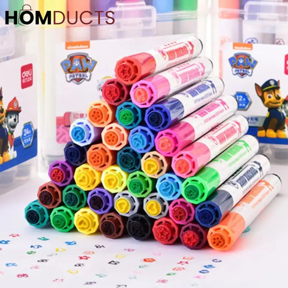 Marker Box With Stamp(12Pcs)