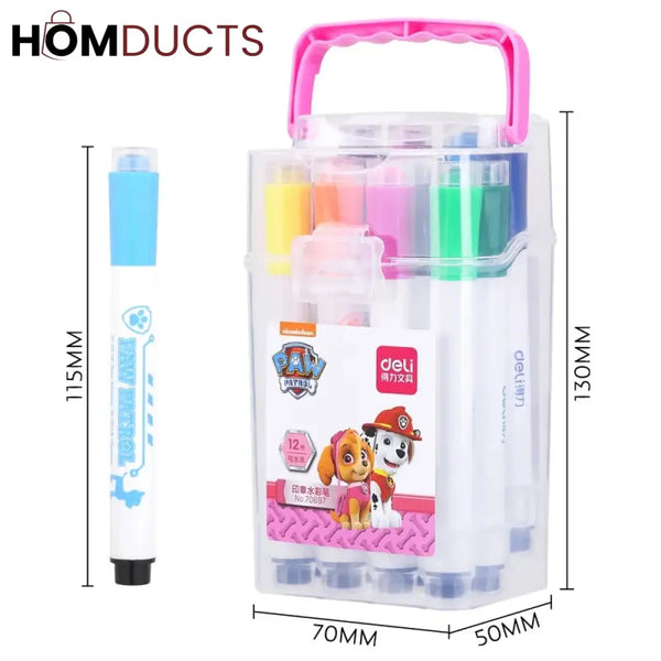 Marker Box With Stamp(12Pcs)