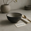 Matte Black Luxe Ceramic Soup Bowl – Small Size with Glazed Interior