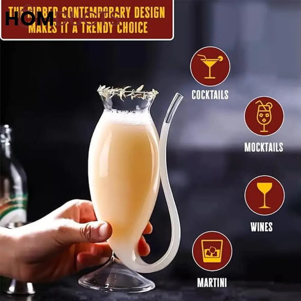 Melbify Vampire Cocktail Glass - 340 ML - Unique Sipper for Stylish Cocktails