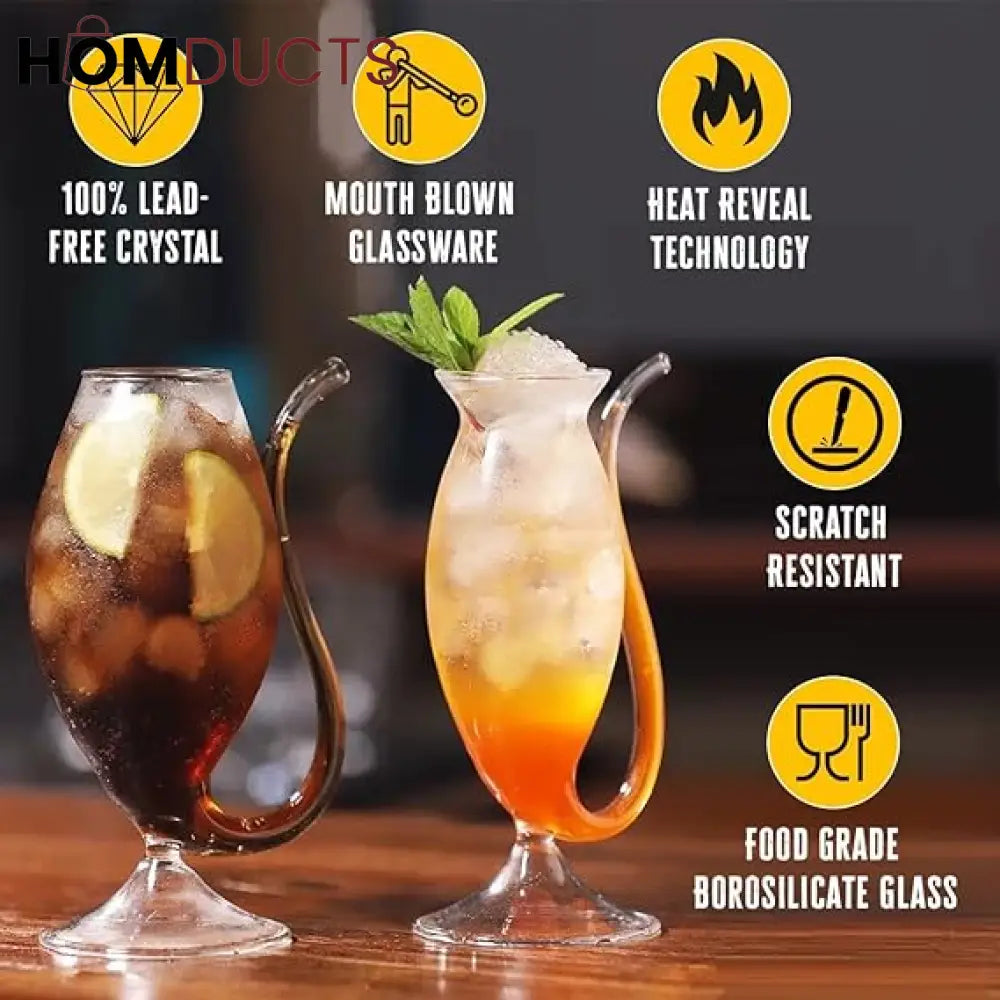 Melbify Vampire Cocktail Glass - 340 ML - Unique Sipper for Stylish Cocktails