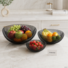Black Round Metal Fruit Basket Set - 3 Piece