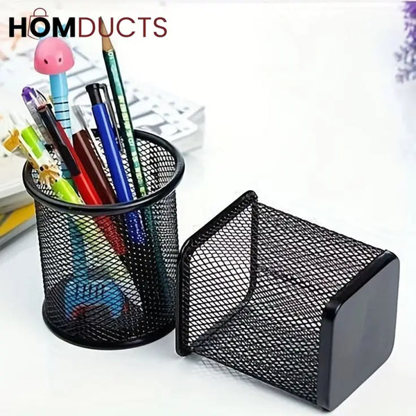 Metal Mesh Pen Holder