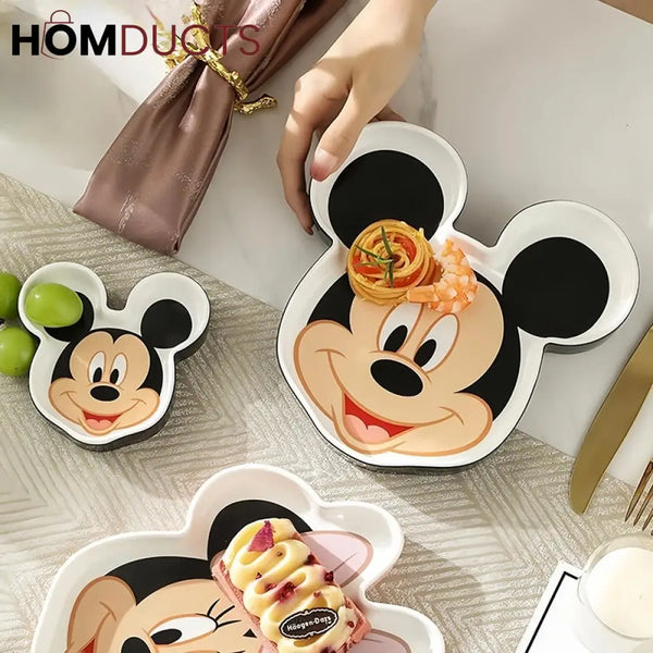 Mickey & Minnie Mouse Ceramic Tray - Cute & Heat-Resistant | Disney Kitchen Decor