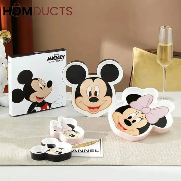 Mickey & Minnie Mouse Ceramic Tray - Cute & Heat-Resistant | Disney Kitchen Decor