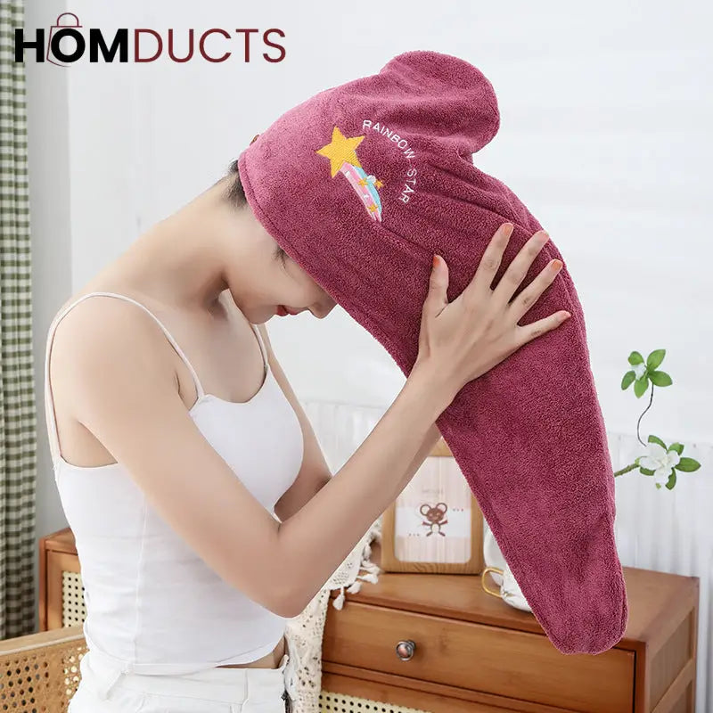 Microfiber Hair Drying Towel Wrap – Quick-Dry Soft & Lightweight Turban for Women