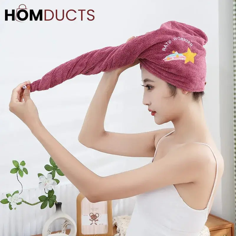 Microfiber Hair Drying Towel Wrap – Quick-Dry Soft & Lightweight Turban for Women