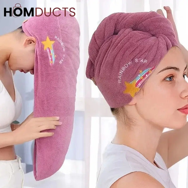 Microfiber Hair Drying Towel Wrap – Quick-Dry Soft & Lightweight Turban for Women