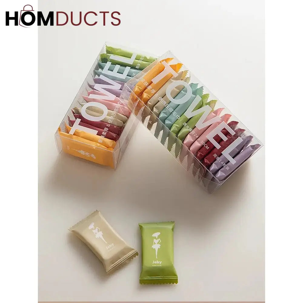 Mini Compressed Magic Towels – Portable Expanding Disposable Face Towels for Travel Camping & Skincare