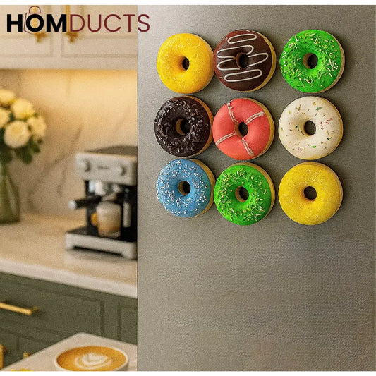 Mini Donut-Shaped Fridge Magnets – Colorful Decorative Magnet Set for Kitchen Décor