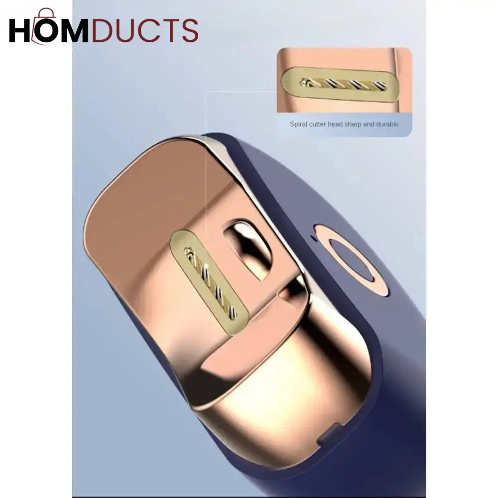 Mini Electric Nail Trimmer & Polisher with Light - Low Noise Portable Nail Clippers for Babies Adults and Professional