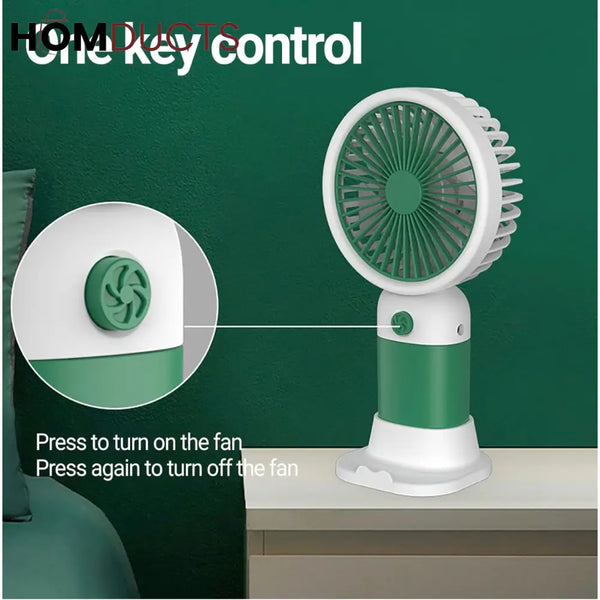 Mini Handheld Fan – Portable & Rechargeable with Cute Fruit Design