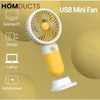 Mini Handheld Fan – Portable & Rechargeable with Cute Fruit Design