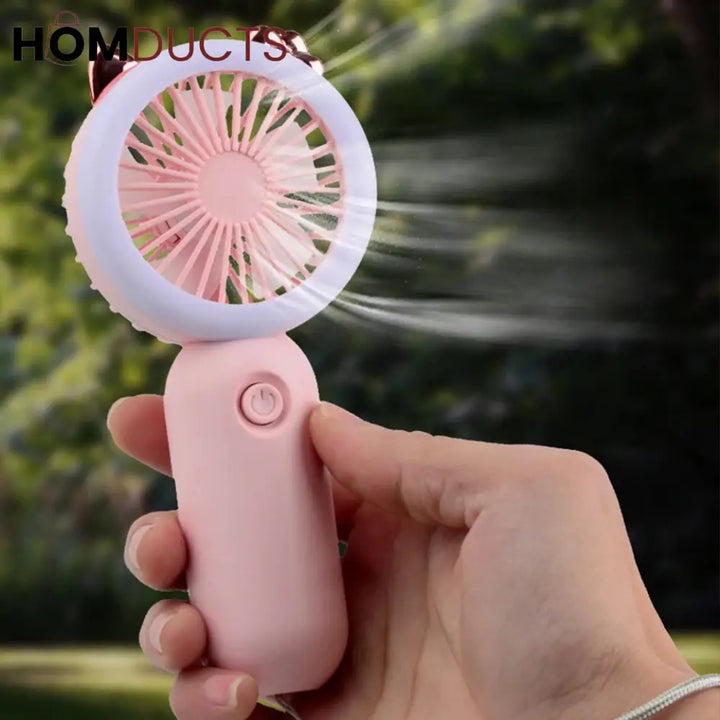 Mini Handheld Fan With Light