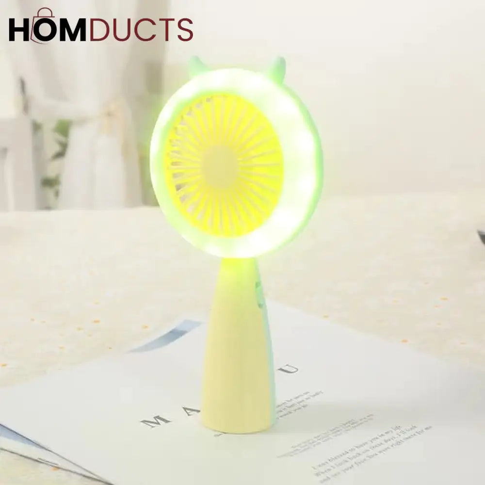 Mini Handheld Fan With Light