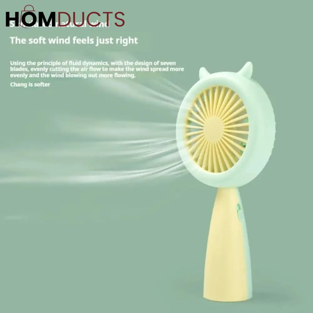 Mini Handheld Fan With Light