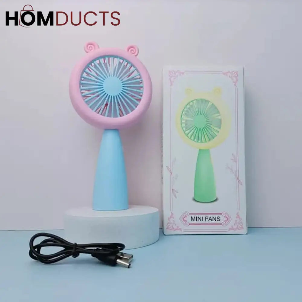 Mini Handheld Fan With Light