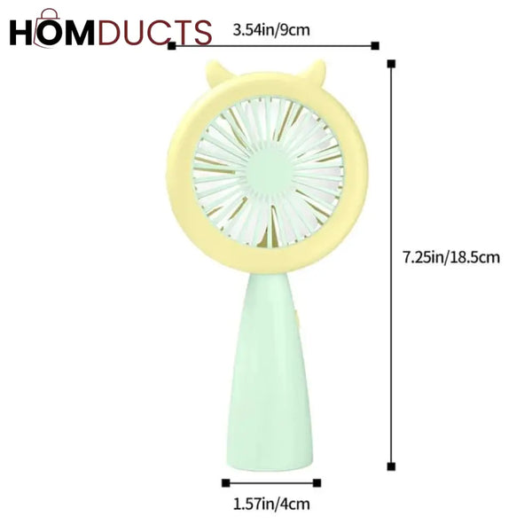 Mini Handheld Fan With Light