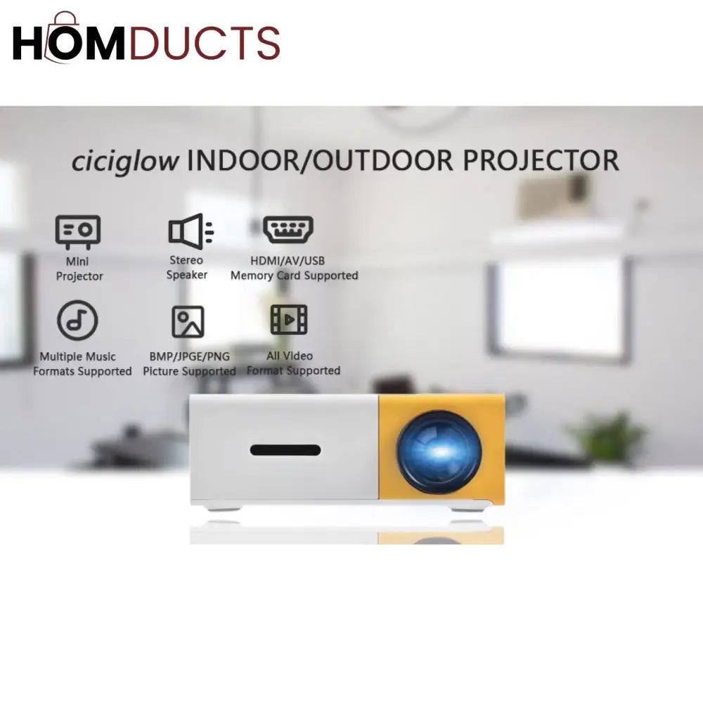 Mini HD Home Theater Projector – Portable LED Cinema with Remote Control