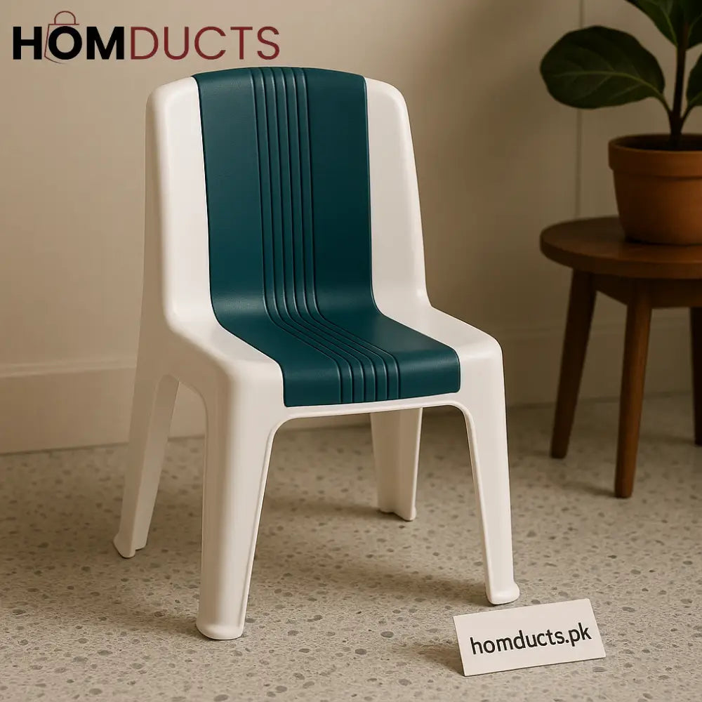 MiniTeal Kids Chair – Compact Dual-Tone Plastic Chair for Toddlers & Young Kids