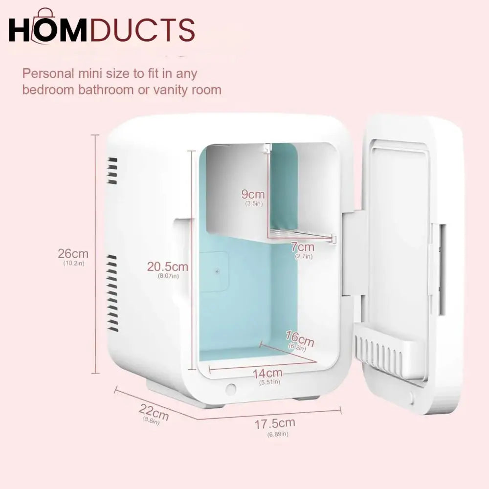 Mini Makeup Fridge: AC/DC Cooler & Warmer for Beauty & Skincare | Home & Car Use