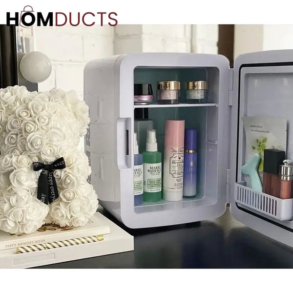 Mini Makeup Fridge: AC/DC Cooler & Warmer for Beauty & Skincare | Home & Car Use