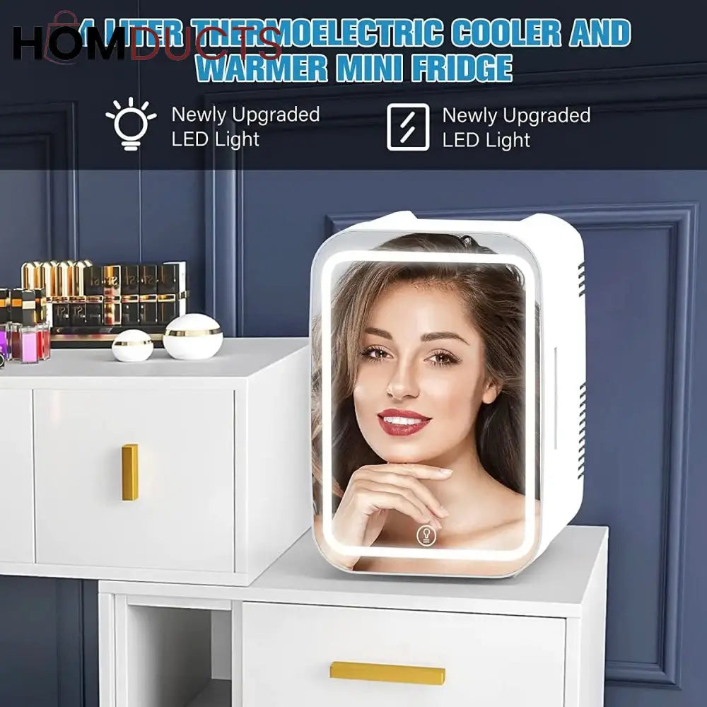 Mini Makeup Fridge: AC/DC Cooler & Warmer for Beauty & Skincare | Home & Car Use