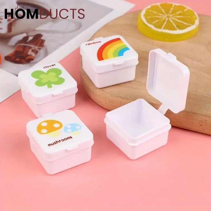 Mini Portable Ketchup And Seasoning Container (4Pcs)