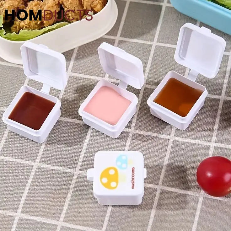 Mini Portable Ketchup And Seasoning Container (4Pcs)