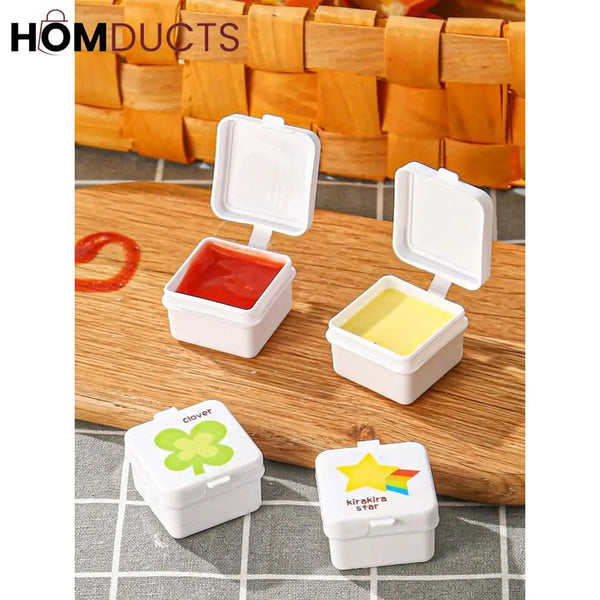 Mini Portable Ketchup And Seasoning Container (4Pcs)
