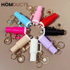Mini Tumbler Lip Balm Holder Keychain – Cute Refillable Lip Gloss Container with Straw Lid Design