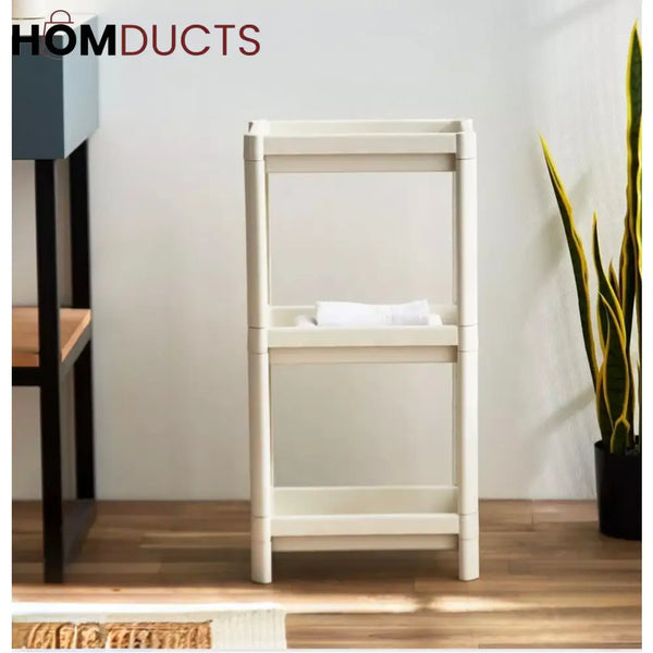Minimalist 3-Tier Bathroom Storage Rack – Organizer Shelf for Towels & Toiletries