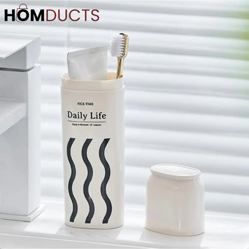 Minimalist Ceramic Toothbrush & Utensil Holder – Daily Life Kitchen & Bathroom Organizer