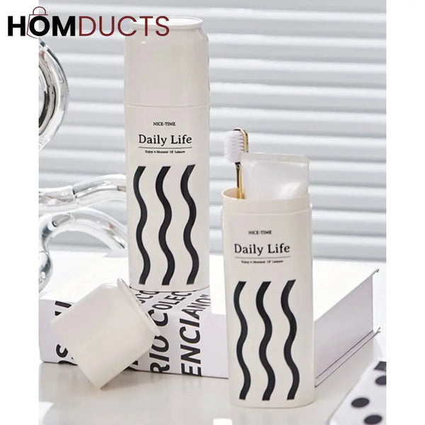 Minimalist Ceramic Toothbrush & Utensil Holder – Daily Life Kitchen & Bathroom Organizer