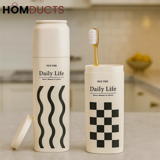 Minimalist Ceramic Toothbrush & Utensil Holder – Daily Life Kitchen & Bathroom Organizer