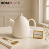 Minimalist White Ceramic Teapot – Elegant Matte Finish